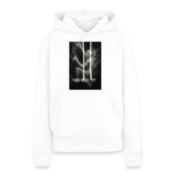 Encore un essai. - Sweat à capuche Premium bio Femme - blanc - Devant - Julia (174cm)