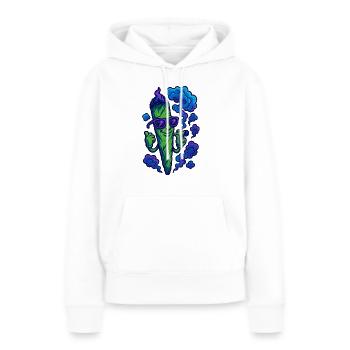 Joint Venture - Frauen Premium Bio Hoodie - Weiß - Vorne - Julia (174cm)