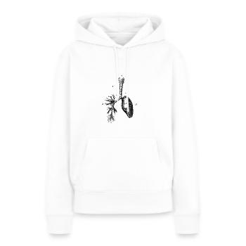 Poumons Thorax anatomique anatomie squelette - Sweat à capuche Premium bio Femme - blanc - Devant - Julia (174cm)