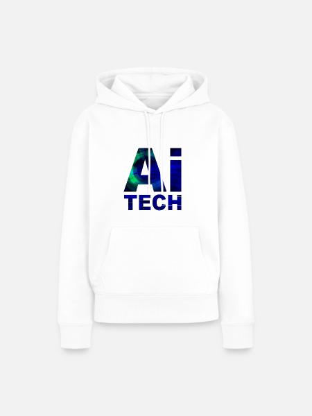 AI TECH - Frauen Premium Bio Hoodie - Weiß