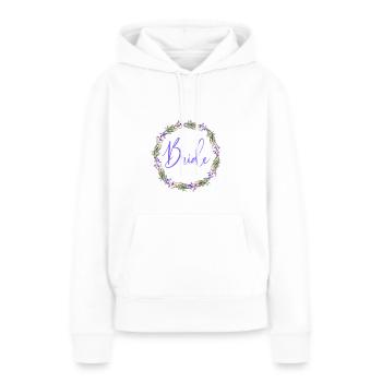 Fleurs Grue Rustikal Team Bride 1 - Sweat à capuche Premium bio Femme - blanc - Devant - Julia (174cm)