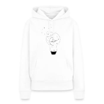 Poire - Sweat à capuche Premium bio Femme - blanc - Devant - Julia (174cm)