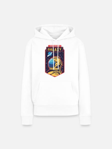 Space Galaxy Grafik - Frauen Premium Bio Hoodie - Weiß