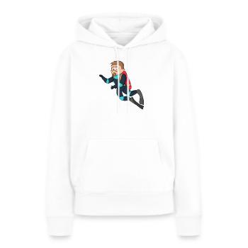 diving - Sweat à capuche Premium bio Femme - blanc - Devant - Julia (174cm)