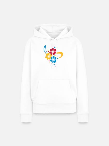Blumenbouquet mit Schleife - Frauen Premium Bio Hoodie - Weiß