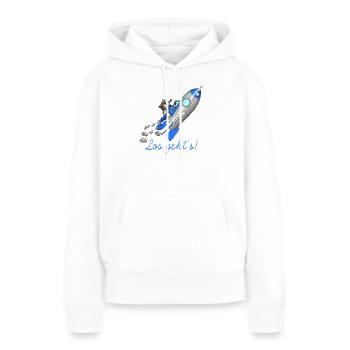 Startup Geschenk - Frauen Premium Bio Hoodie - Weiß - Vorne - Julia (174cm)