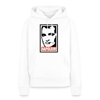 Napoleón - Sweat à capuche Premium bio Femme - blanc - Devant - Julia (174cm)