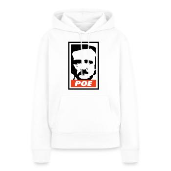 Edgar Allan Poe - Sweat à capuche Premium bio Femme - blanc - Devant - Julia (174cm)