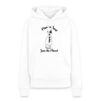 himmlische Pflanzenliebhaber Kunst - Frauen Premium Bio Hoodie - Weiß - Vorne - Julia (174cm)