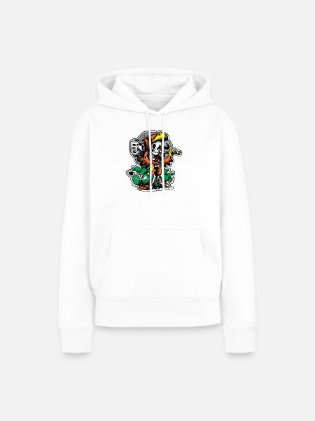 Aztekischer Krieger 2 - Frauen Premium Bio Hoodie - Weiß