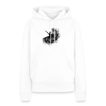 Silhouette de ballerine au plumage magnifique - Sweat à capuche Premium bio Femme - blanc - Devant - Julia (174cm)
