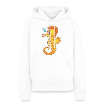 Seahorse Comic Bubbles Under Water - Women’s Premium Organic Hoodie - white - Front - Julia (174cm)