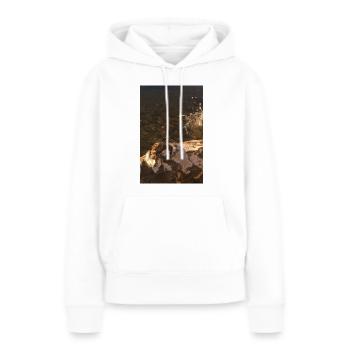 Nature, water drops - Women’s Premium Organic Hoodie - white - Front - Julia (174cm)