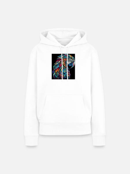 Papagei - Frauen Premium Bio Hoodie - Weiß