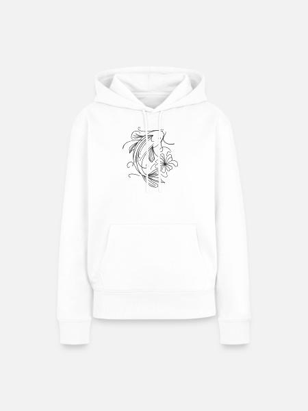 Fish Splash Art Sleek - Frauen Premium Bio Hoodie - Weiß