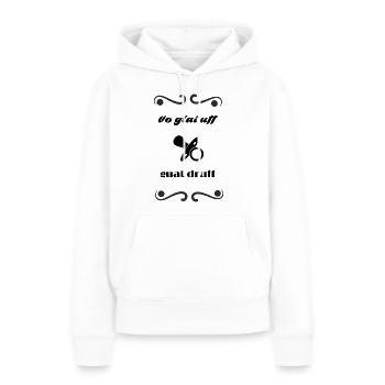 Mundart, Schwäbisch - Frauen Premium Bio Hoodie - Weiß - Vorne - Julia (174cm)