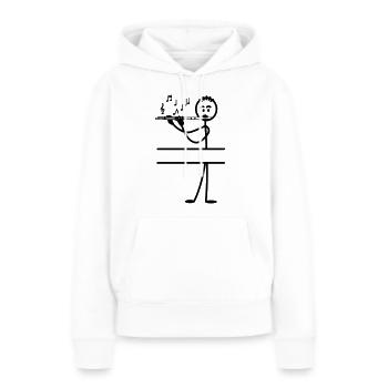 Flötenspieler-Bannerjunge - Frauen Premium Bio Hoodie - Weiß - Vorne - Julia (174cm)