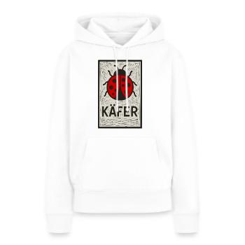 Marienkäfer Linolschnitt Retro-Stil - Frauen Premium Bio Hoodie - Weiß - Vorne - Julia (174cm)