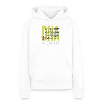 DNA - Frauen Premium Bio Hoodie - Weiß - Vorne - Julia (174cm)