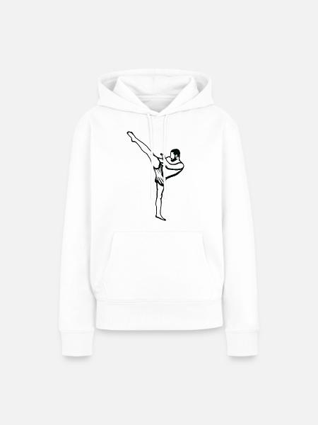 Kickboxer - Frauen Premium Bio Hoodie - Weiß