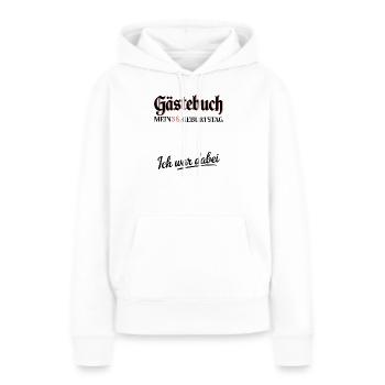T-shirt 38e anniversaire – Mature mais pas - Sweat à capuche Premium bio Femme - blanc - Devant - Julia (174cm)
