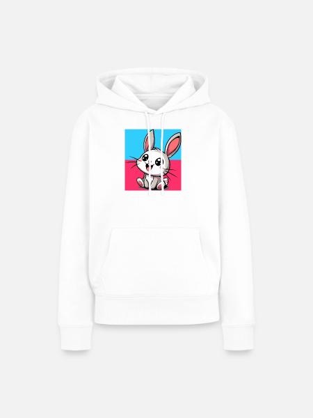 Kaninchen - Frauen Premium Bio Hoodie - Weiß