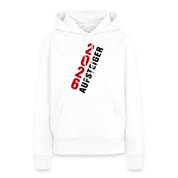 Promu Promotion 2026 - Sweat à capuche Premium bio Femme - blanc - Devant - Julia (174cm)