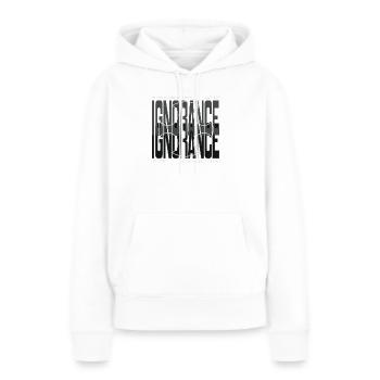 Courage gegen Angst Kreuz-Design - Frauen Premium Bio Hoodie - Weiß - Vorne - Julia (174cm)