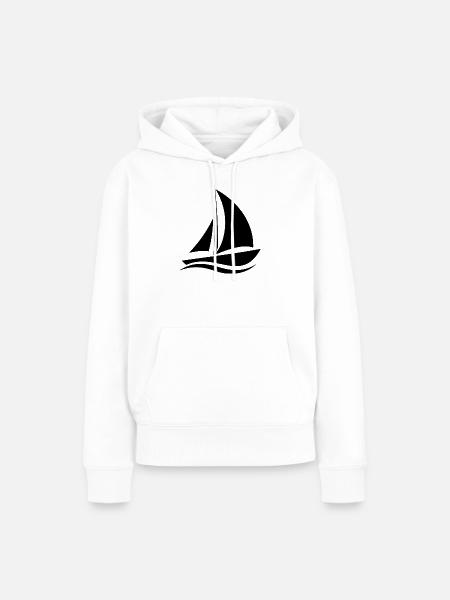 Segelboot - Frauen Premium Bio Hoodie - Weiß