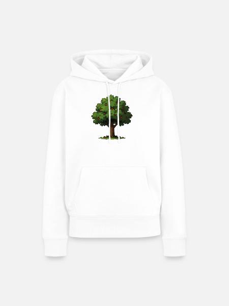 Apfelbaum im Waldstil - Frauen Premium Bio Hoodie - Weiß