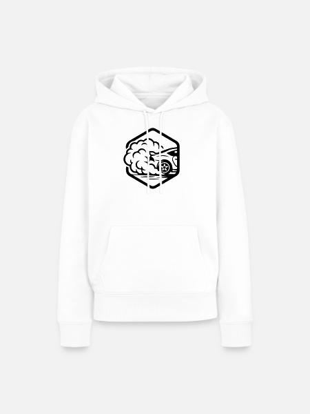 Auto Gas Speed - Frauen Premium Bio Hoodie - Weiß