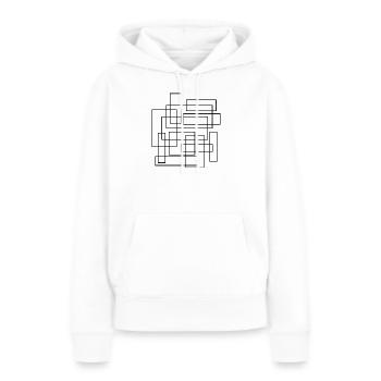 Geometrische Rechtecke formen Komposition - Frauen Premium Bio Hoodie - Weiß - Vorne - Julia (174cm)