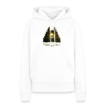 Entre Deux Mondes – Porte du Temple Mystique de Bali - Sweat à capuche Premium bio Femme - blanc - Devant - Julia (174cm)