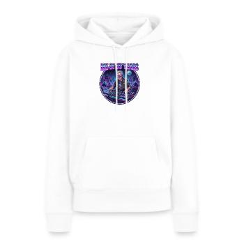 Futur DJ - Sweat à capuche Premium bio Femme - blanc - Devant - Julia (174cm)