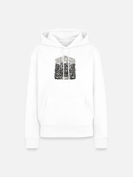 Heavy Metal Skelett Band - Frauen Premium Bio Hoodie - Weiß