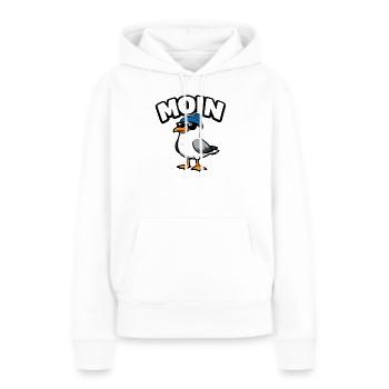 Moin Seagull - Sweat à capuche Premium bio Femme - blanc - Devant - Julia (174cm)