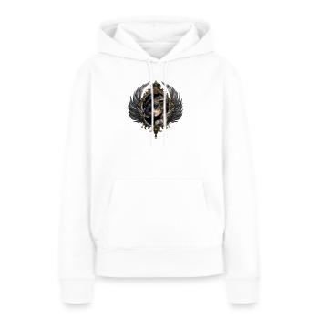 Animal Lady: Maske und Flügel - Frauen Premium Bio Hoodie - Weiß - Vorne - Julia (174cm)