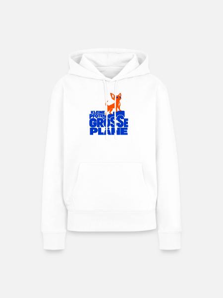 Kleine Pfoten, große Pläne – Chihuahua - Frauen Premium Bio Hoodie - Weiß