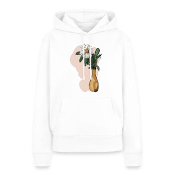 Marguerite - Women’s Premium Organic Hoodie - white - Front - Julia (174cm)