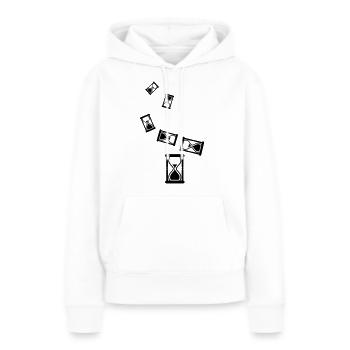Icône de sablier - Sweat à capuche Premium bio Femme - blanc - Devant - Julia (174cm)