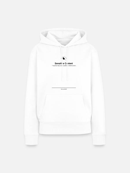 Sensitive Content - Frauen Premium Bio Hoodie - Weiß