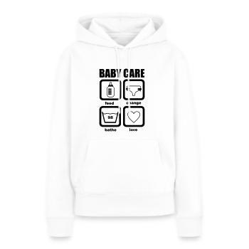 bébé - Sweat à capuche Premium bio Femme - blanc - Devant - Julia (174cm)