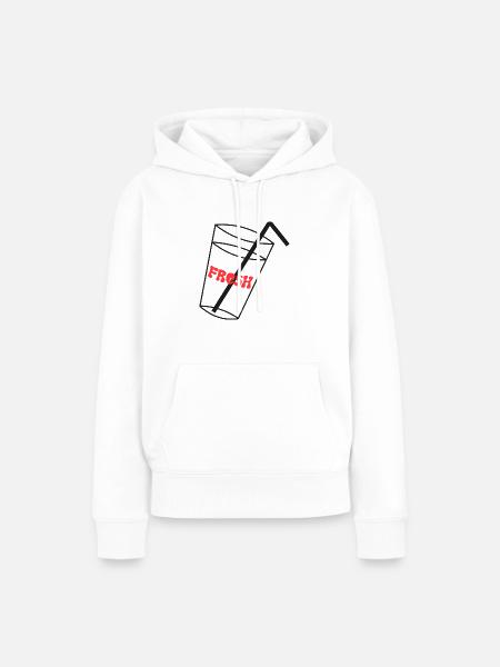 frisch - Frauen Premium Bio Hoodie - Weiß