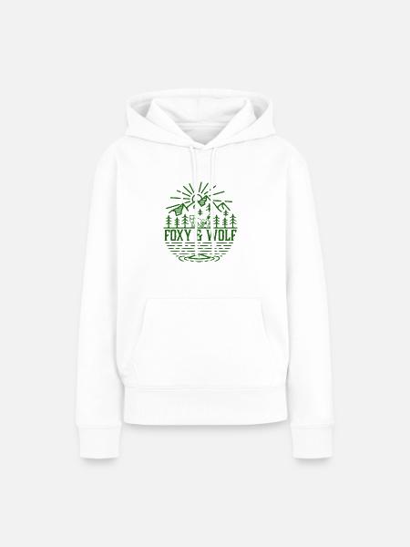 FOXY AND WOLF pic 3 - Frauen Premium Bio Hoodie - Weiß