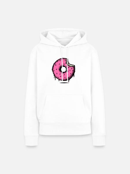 Delicious Donut Love - Frauen Premium Bio Hoodie - Weiß
