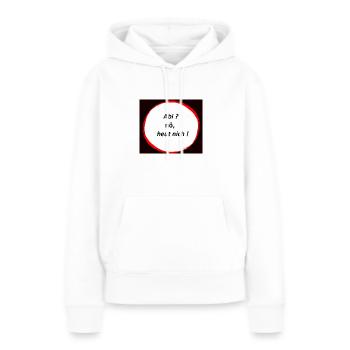 Abi - Frauen Premium Bio Hoodie - Weiß - Vorne - Julia (174cm)