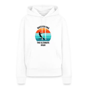 Ski nautique, ski nautique, skieurs nautiques - Sweat à capuche Premium bio Femme - blanc - Devant - Julia (174cm)