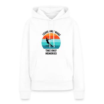 Ski nautique, ski nautique, skieurs nautiques - Sweat à capuche Premium bio Femme - blanc - Devant - Julia (174cm)