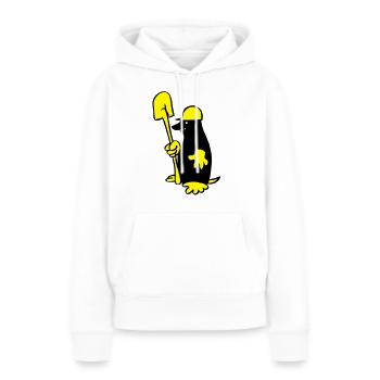 Taupe - Sweat à capuche Premium bio Femme - blanc - Devant - Julia (174cm)