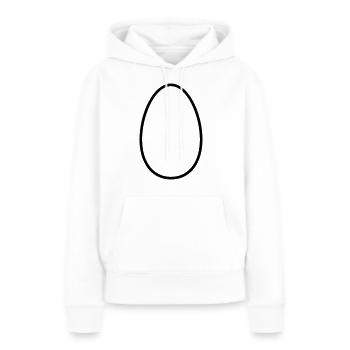 Ei - Frauen Premium Bio Hoodie - Weiß - Vorne - Julia (174cm)
